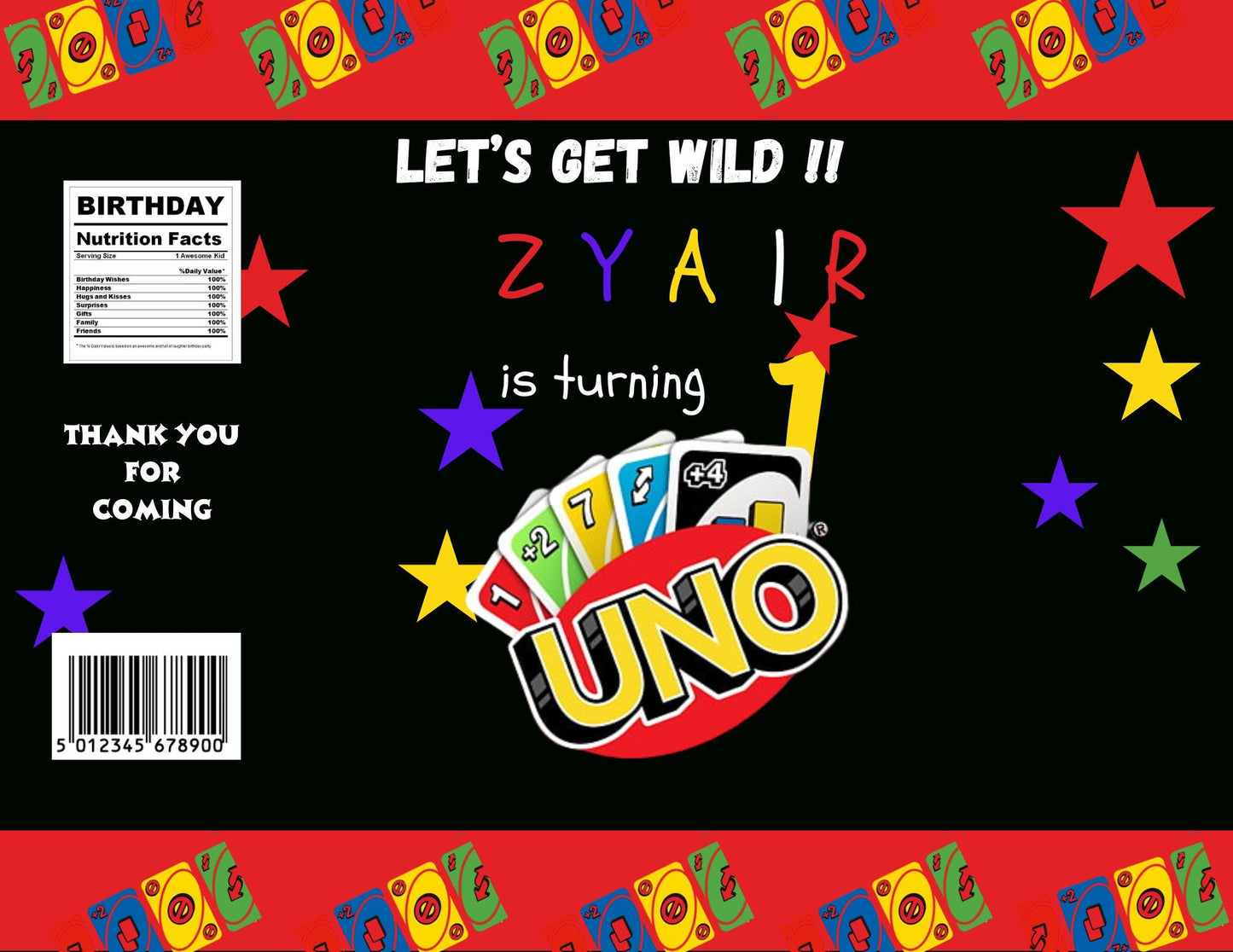 Game birthday favor chip bags for kids